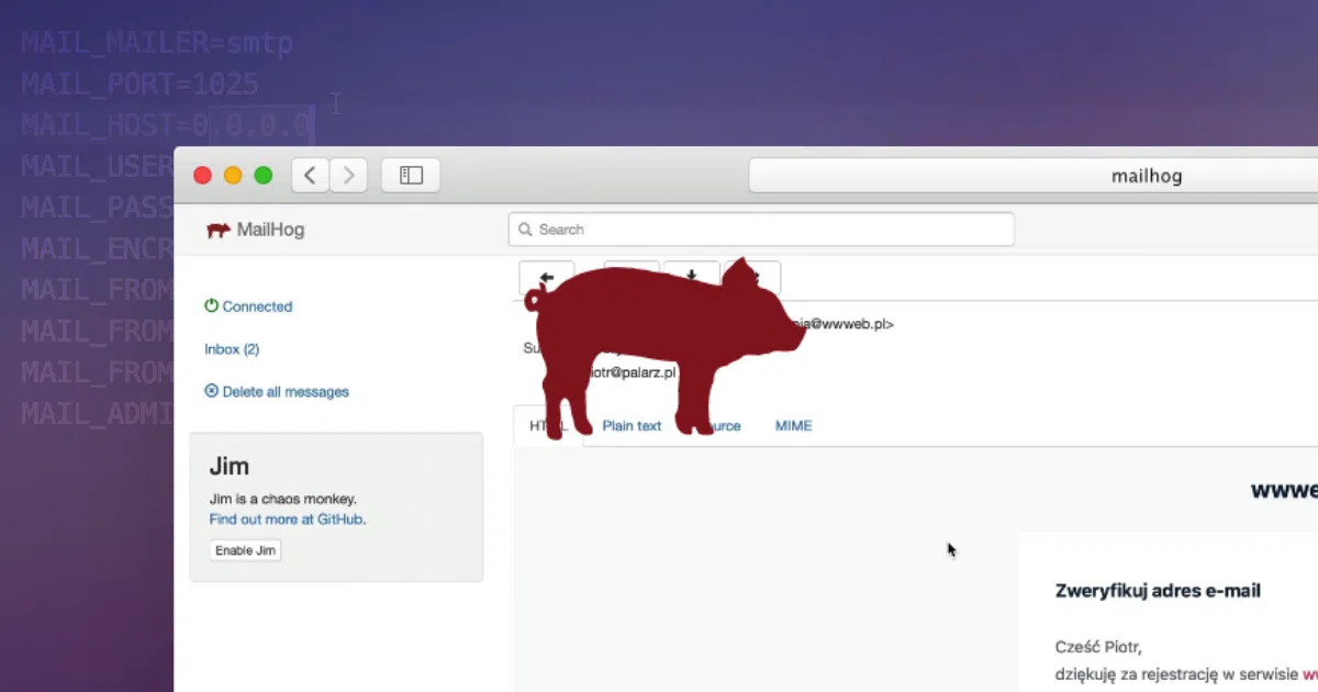 MailHog - przechwytywanie i testowanie e-maili